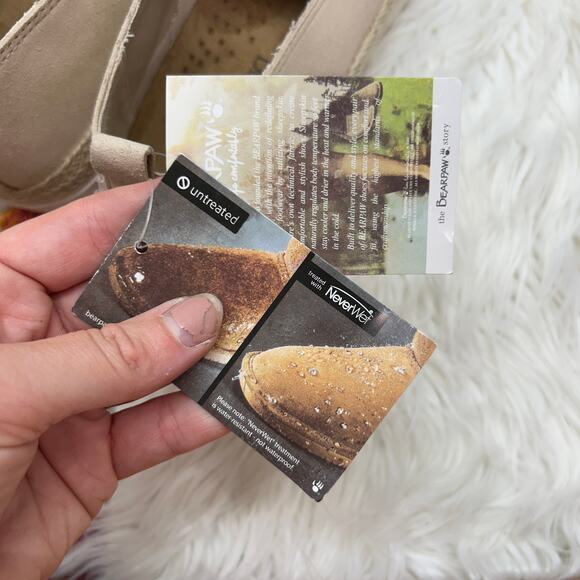 NEW BearPaw Jude Ivory Slip On Faux Suede Espadrille Sneaker Shoe 9 Neutral - Picture 11 of 11